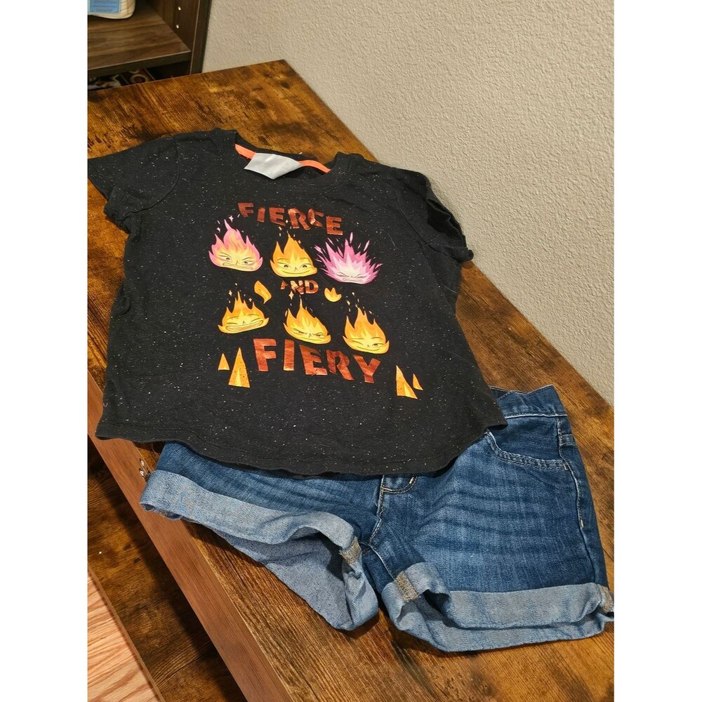 Disney Elements Tee And Plus Size Jean Shorts